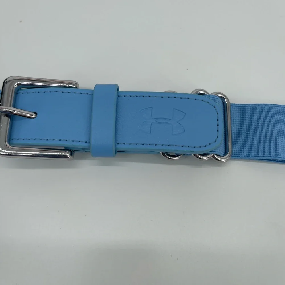 Under Armour Blue Baseball Belt with Silver Buckle